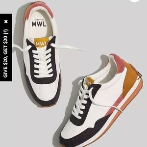 Madewell League Sneakers in Washed Nubuck and Suede NH195